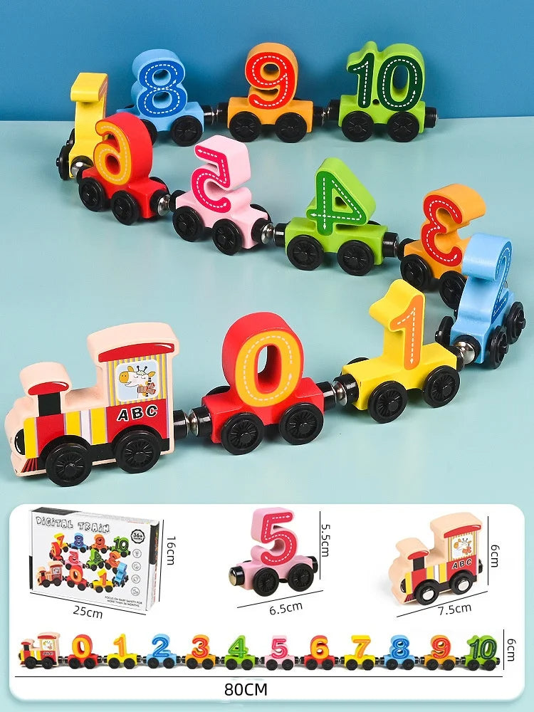 Magnetischer Holz Lernspielzug