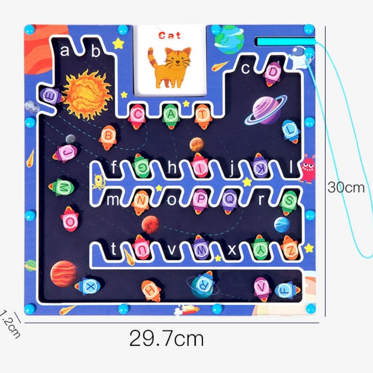 Montessori Magnetisches Alphabet-Labyrinth – Buchstaben lernen mit ganz viel Herz