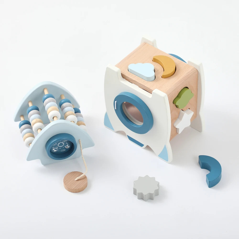 Montessori Holz-Rakete – Entdecke den Sternenhimmel spielerisch!