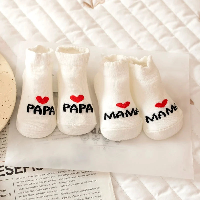 Baby Baumwollsocken „I ❤️ Mama und Papa“