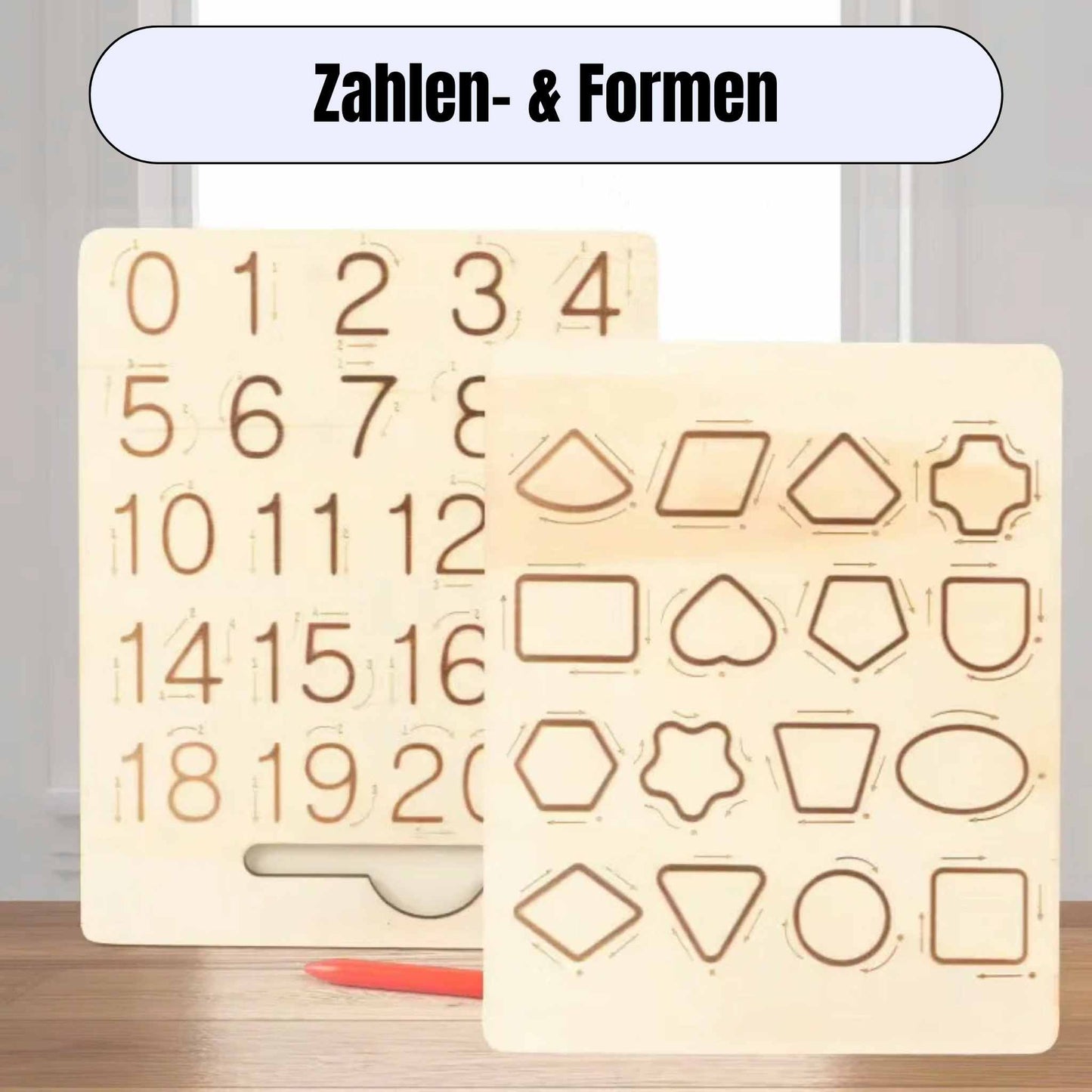Montessori Holz-Buchstabentafel – Schreiben lernen zum Nachspüren