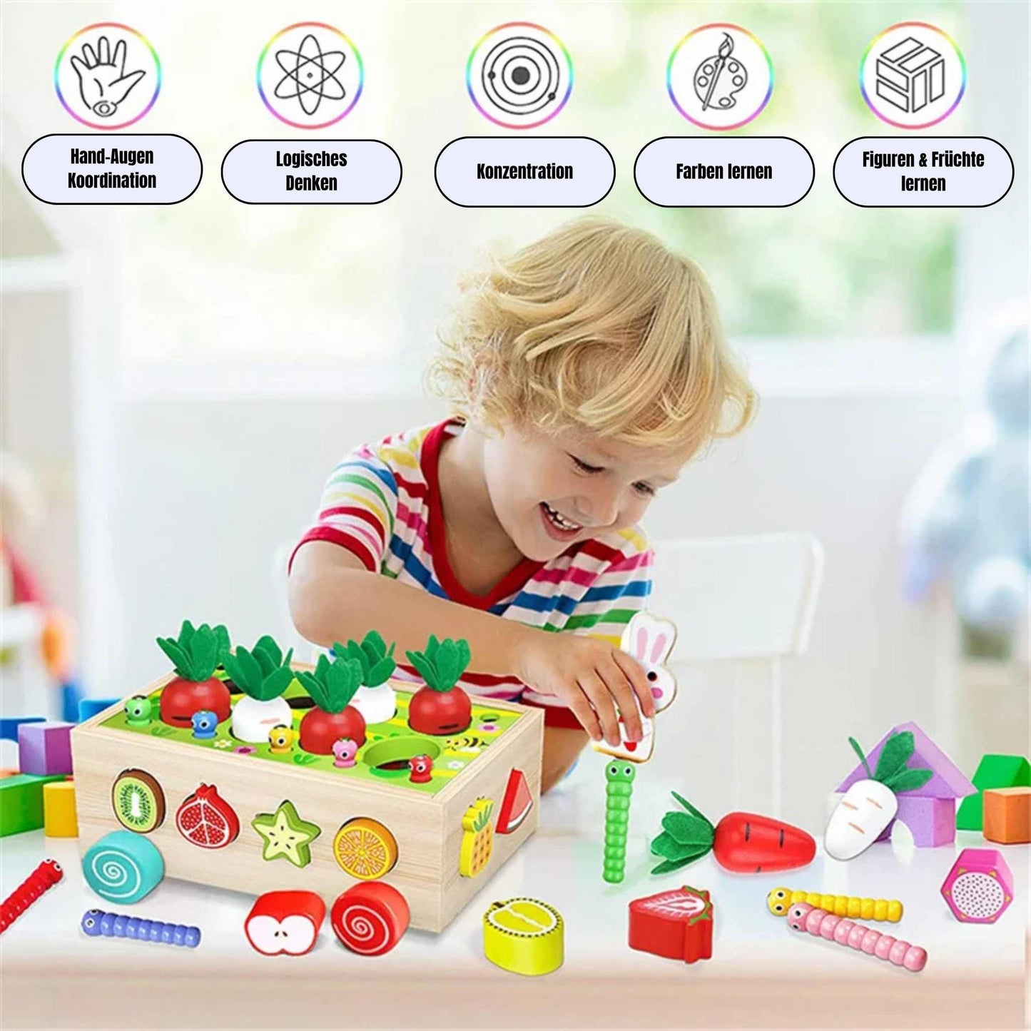 Montessori Holzspielzeug – Lern-Garten
