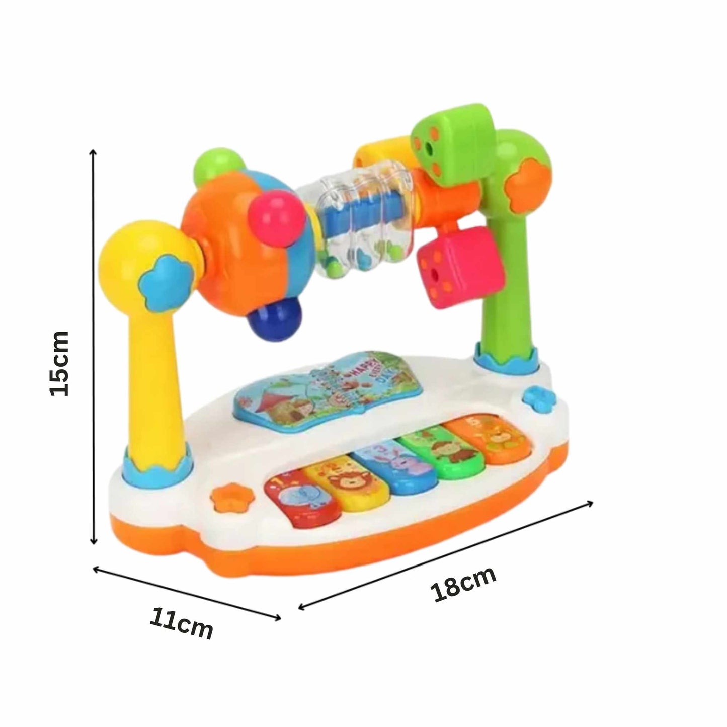 4-in-1 Musikspielzeug – Leuchtendes Lernpiano mit Sound, Licht & Bewegung