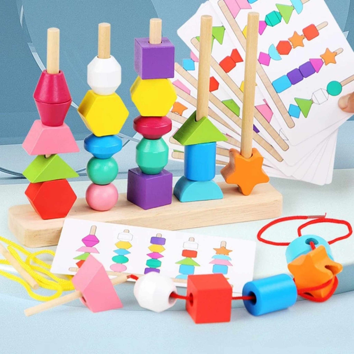 Montessori Holzspielzeug – 4-in-1 Lernspaß