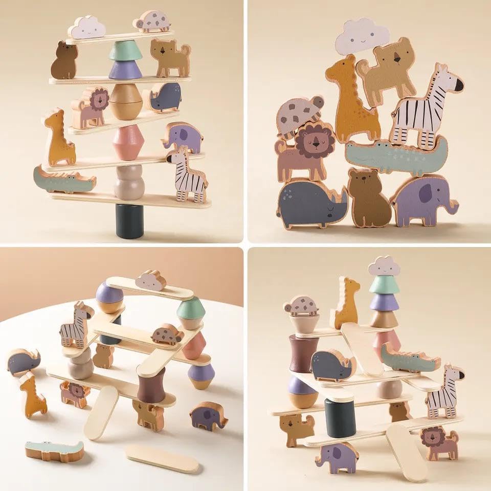 Montessori - Stapelspielzeug (Tier-Spielset)