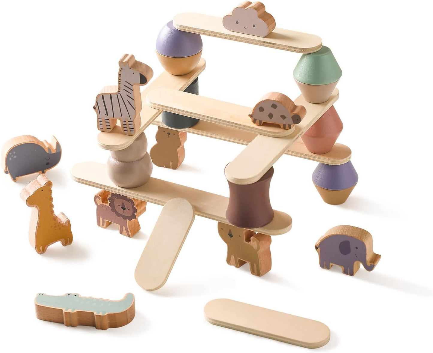 Montessori - Stapelspielzeug (Tier-Spielset)