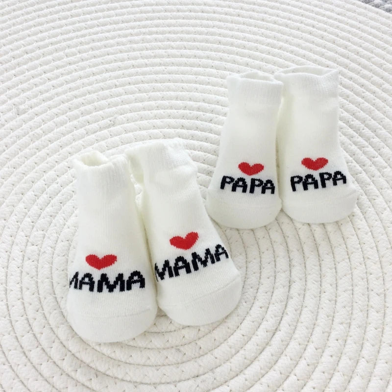 Baby Baumwollsocken „I ❤️ Mama und Papa“