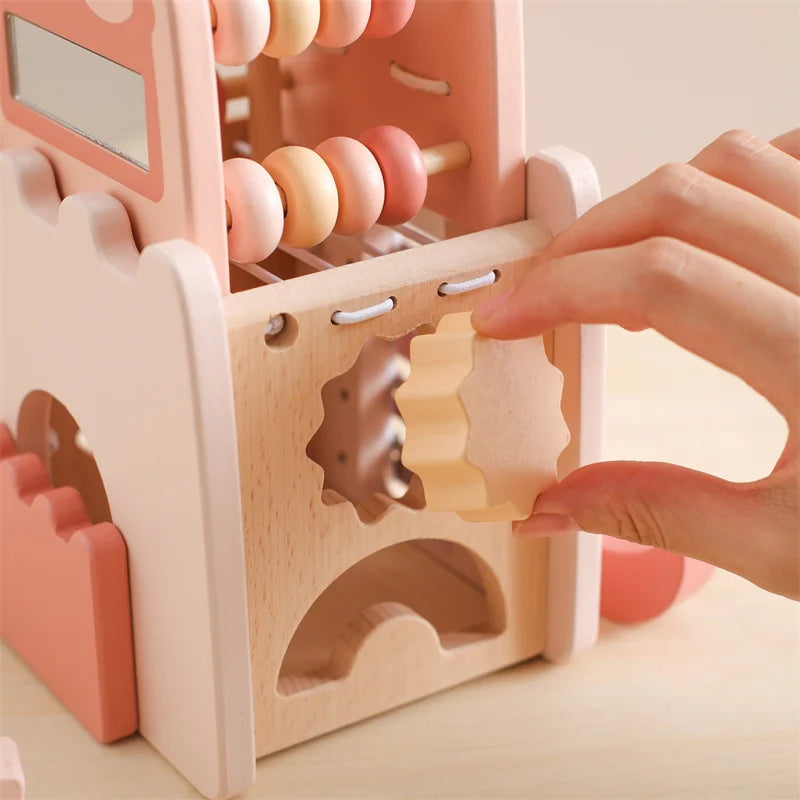 5-in-1 Montessori Holz-Schloss – Zauberhaftes Lernspiel für kleine Entdecker