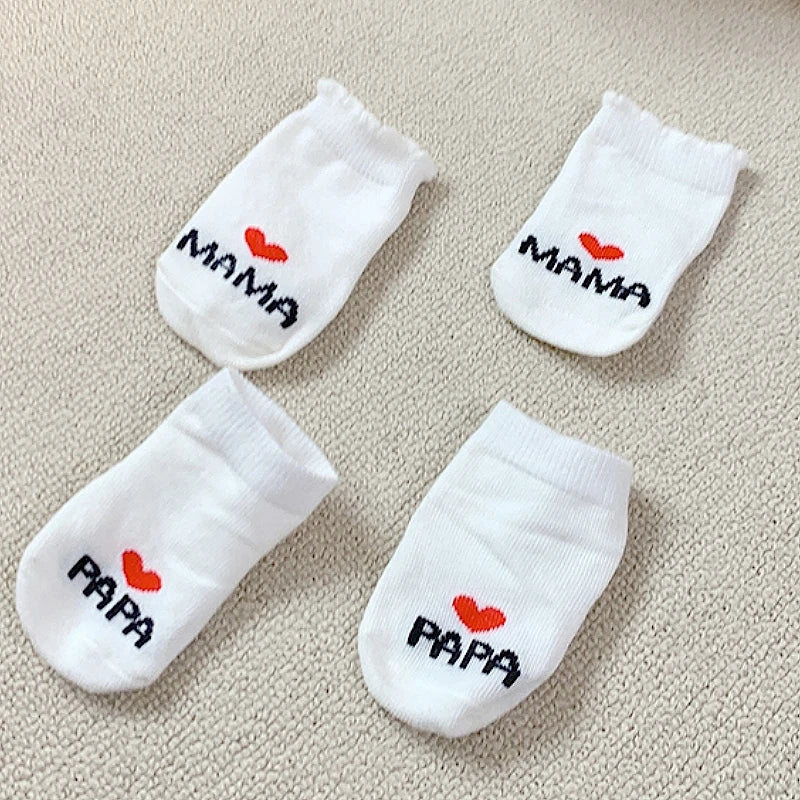 Baby Baumwollsocken „I ❤️ Mama und Papa“