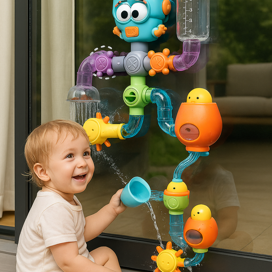 DIY Octopus Wasserrohr-Bausatz – Kreativer STEM-Badespaß für Kinder