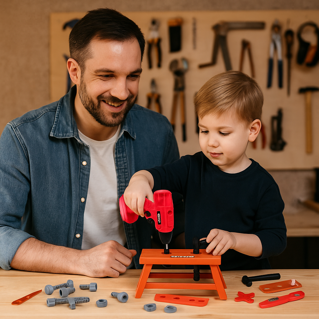 Kinder Lern Werkzeugkasten - Ideal für kleine Baumeister
