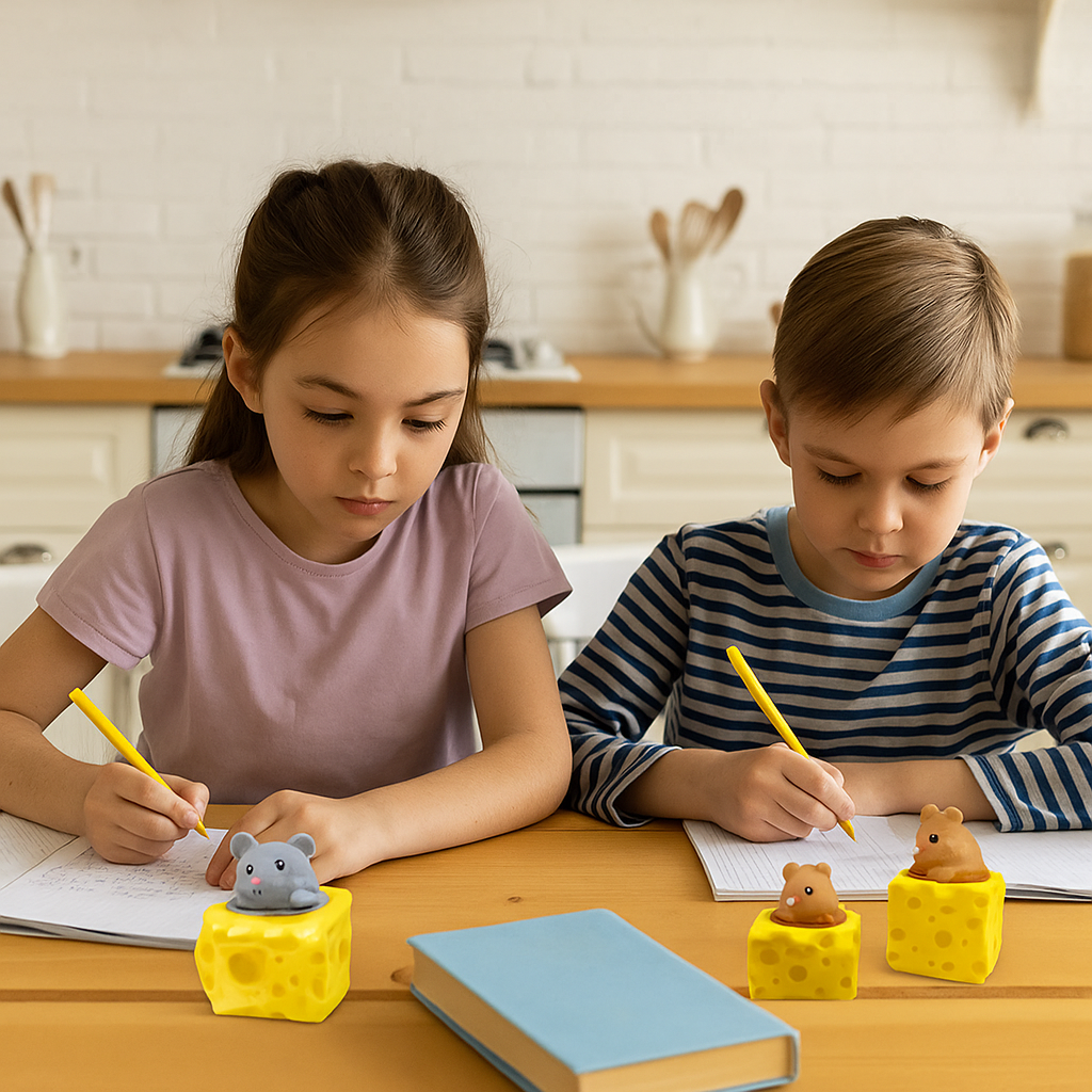 Lustiges Käse-Spielzeug mit springenden Mäusen – Anti-Stress