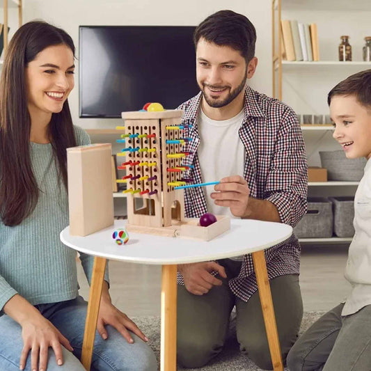 Montessori Holz-Geschicklichkeitsspiel – Familienspaß mit Lerneffekt!
