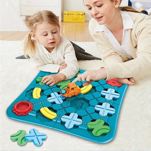 PuzzleStraße – Montessori Verkehrs-Spielset für kleine Planer