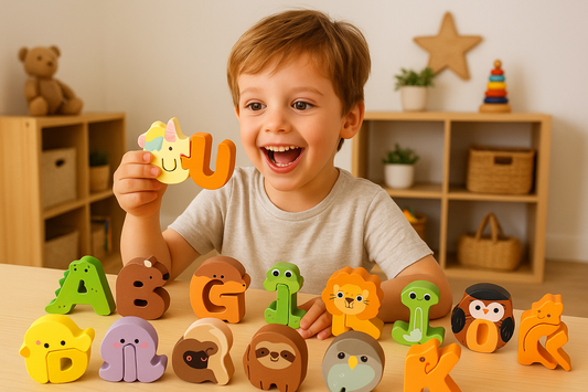 Alphabet Tier-Puzzle – Englisch lernen mit Spaß & Fantasie