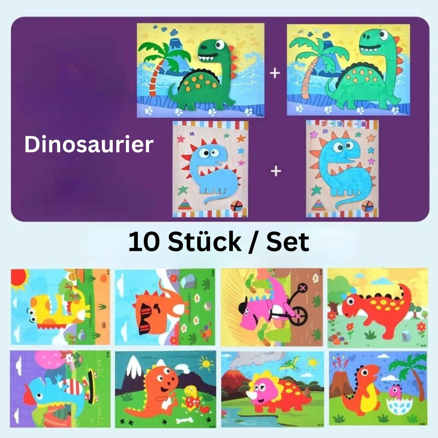 Kreatives Bastelset für Kinder – 3D EVA Sticker & Ausmal-Karten