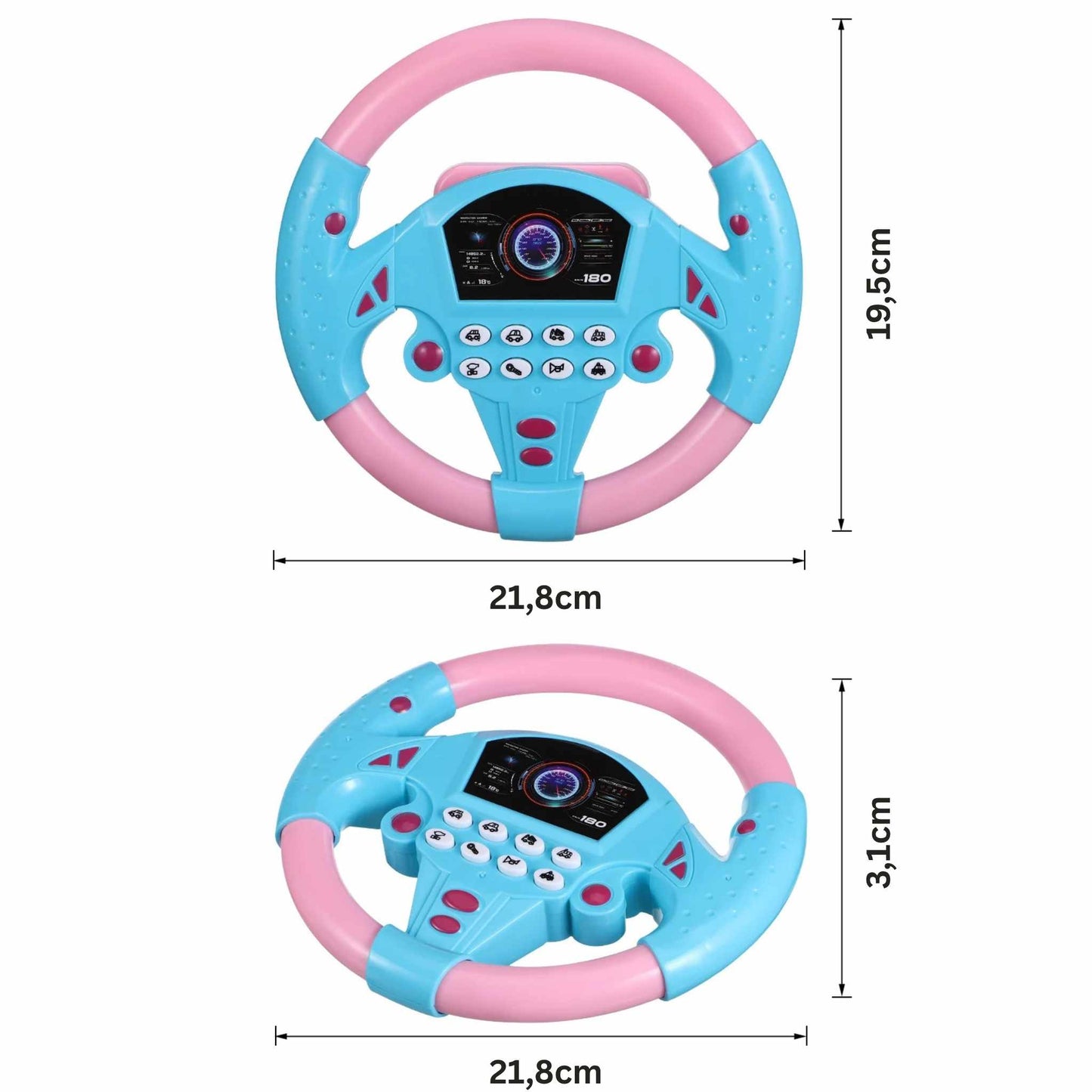 Interaktives Kinderlenkrad mit Licht & Sound – Realistischer Fahrspaß für kleine Entdecker (2–5 Jahre)