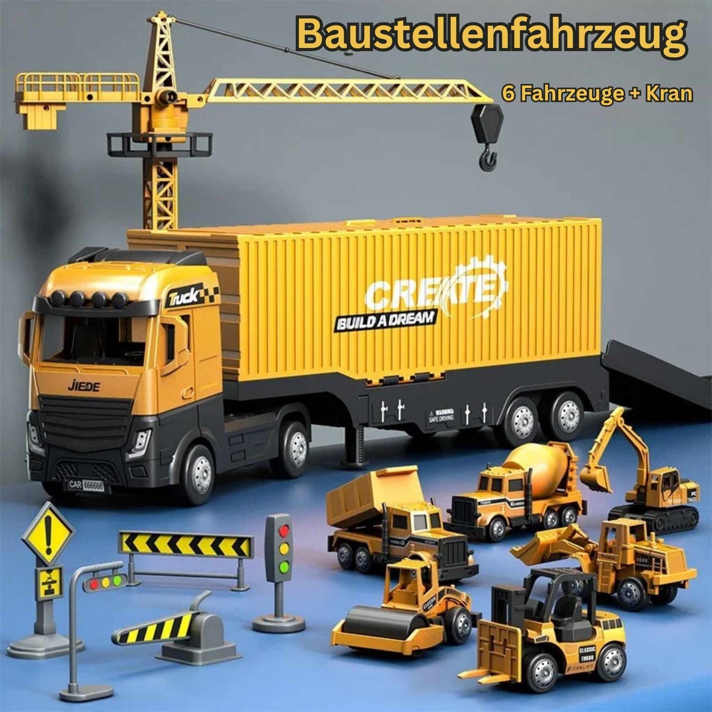 Transformierbarer Baufahrzeug-Truck – Kreatives 3-in-1 Konstruktionsspielzeug