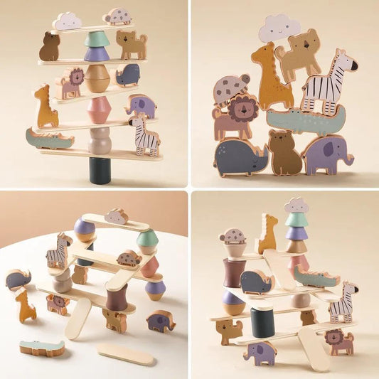 Montessori - Stapelspielzeug (Tier-Spielset)